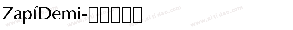 ZapfDemi字体转换