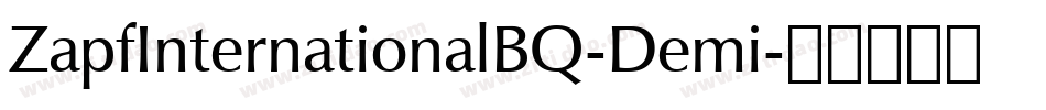 ZapfInternationalBQ-Demi字体转换