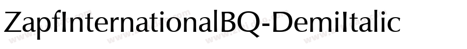 ZapfInternationalBQ-DemiItalic字体转换