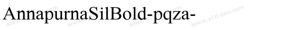 AnnapurnaSilBold-pqza字体转换