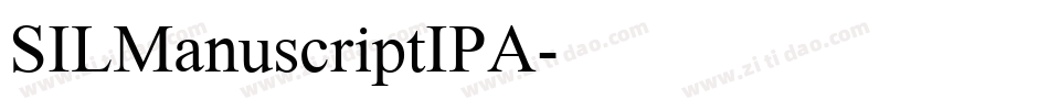 SILManuscriptIPA字体转换
