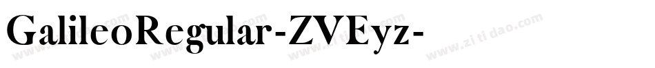 GalileoRegular-ZVEyz字体转换