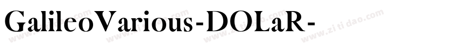 GalileoVarious-DOLaR字体转换