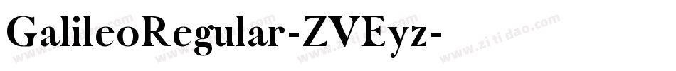GalileoRegular-ZVEyz字体转换