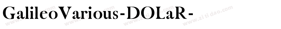 GalileoVarious-DOLaR字体转换