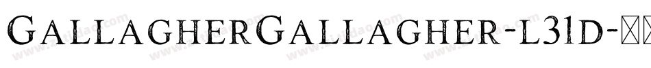 GallagherGallagher-l31d字体转换