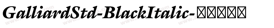 GalliardStd-BlackItalic字体转换