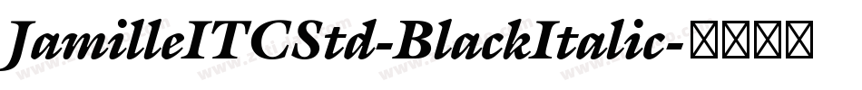 JamilleITCStd-BlackItalic字体转换