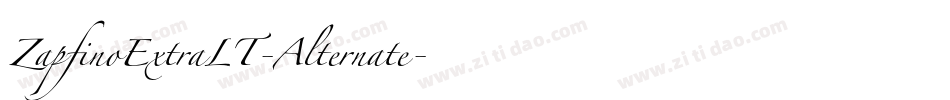 ZapfinoExtraLT-Alternate字体转换