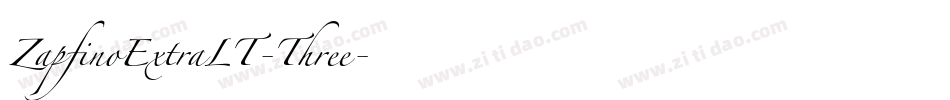 ZapfinoExtraLT-Three字体转换