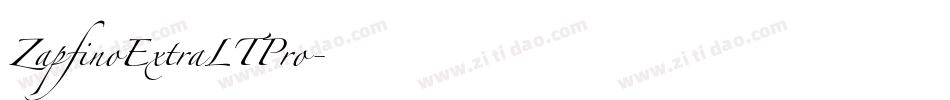 ZapfinoExtraLTPro字体转换