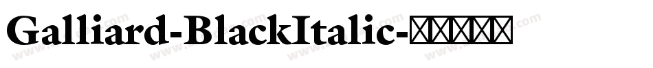 Galliard-BlackItalic字体转换