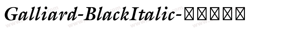 Galliard-BlackItalic字体转换
