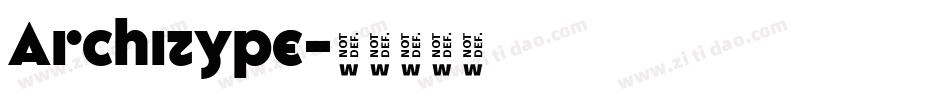 Architype字体转换