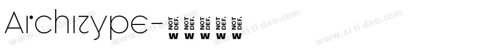 Architype字体转换