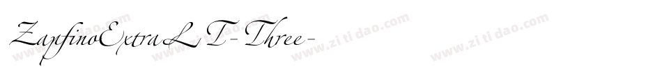 ZapfinoExtraLT-Three字体转换