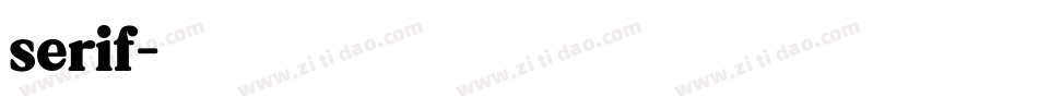 serif字体转换