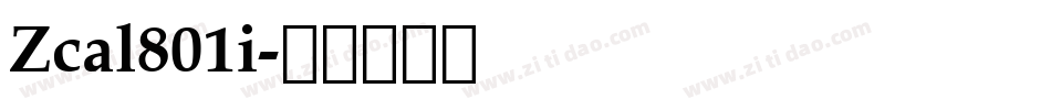 Zcal801i字体转换