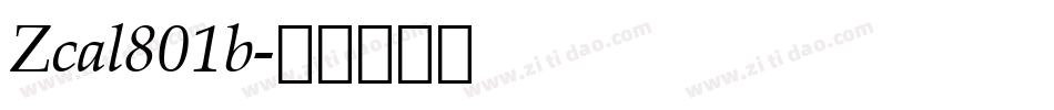 Zcal801b字体转换