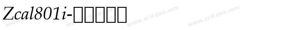 Zcal801i字体转换