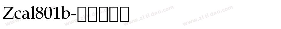 Zcal801b字体转换
