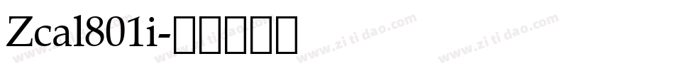 Zcal801i字体转换