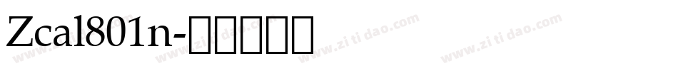 Zcal801n字体转换