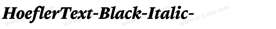 HoeflerText-Black-Italic字体转换