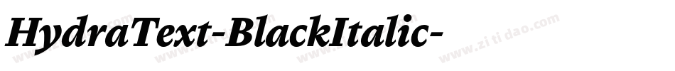 HydraText-BlackItalic字体转换