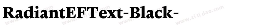 RadiantEFText-Black字体转换