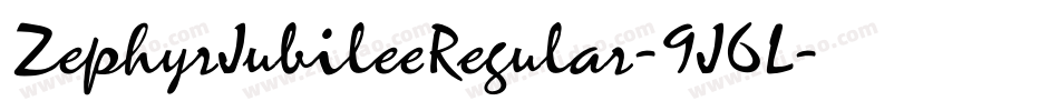 ZephyrJubileeRegular-9J6L字体转换