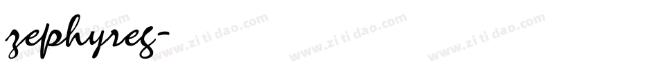 zephyreg字体转换