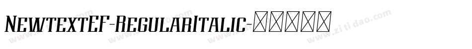 NewtextEF-RegularItalic字体转换