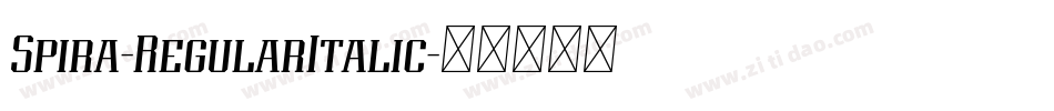 Spira-RegularItalic字体转换