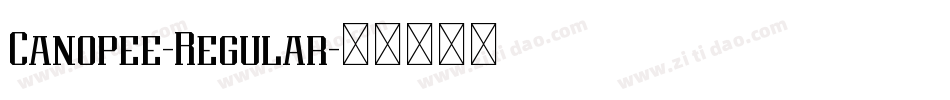 Canopee-Regular字体转换