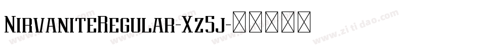 NirvaniteRegular-Xz5j字体转换
