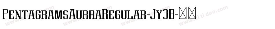 PentagramsAurraRegular-Jy3B字体转换