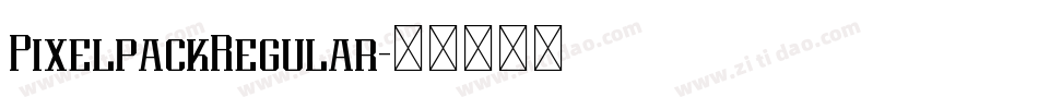 PixelpackRegular字体转换