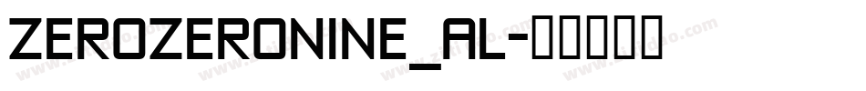 ZEROZERONINE_AL字体转换
