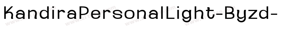 KandiraPersonalLight-Byzd字体转换