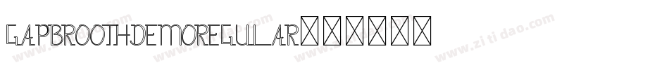 GapbroothDemoRegular字体转换