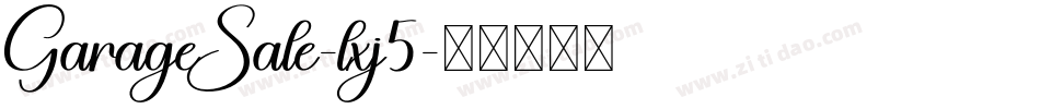 GarageSale-lxj5字体转换