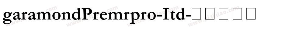 garamondPremrpro-Itd字体转换