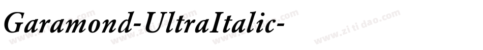 Garamond-UltraItalic字体转换