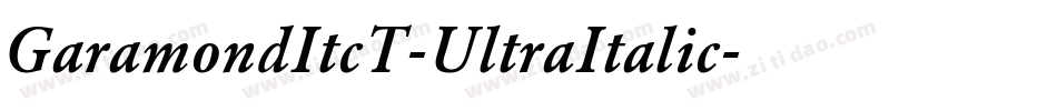 GaramondItcT-UltraItalic字体转换