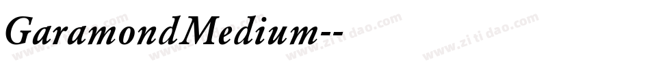 GaramondMedium-字体转换