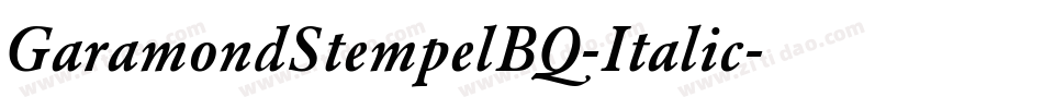 GaramondStempelBQ-Italic字体转换