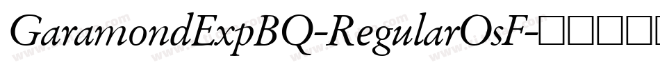 GaramondExpBQ-RegularOsF字体转换