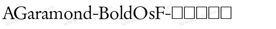 AGaramond-BoldOsF字体转换