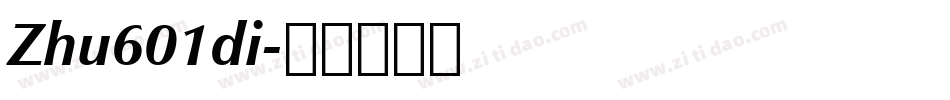 Zhu601di字体转换